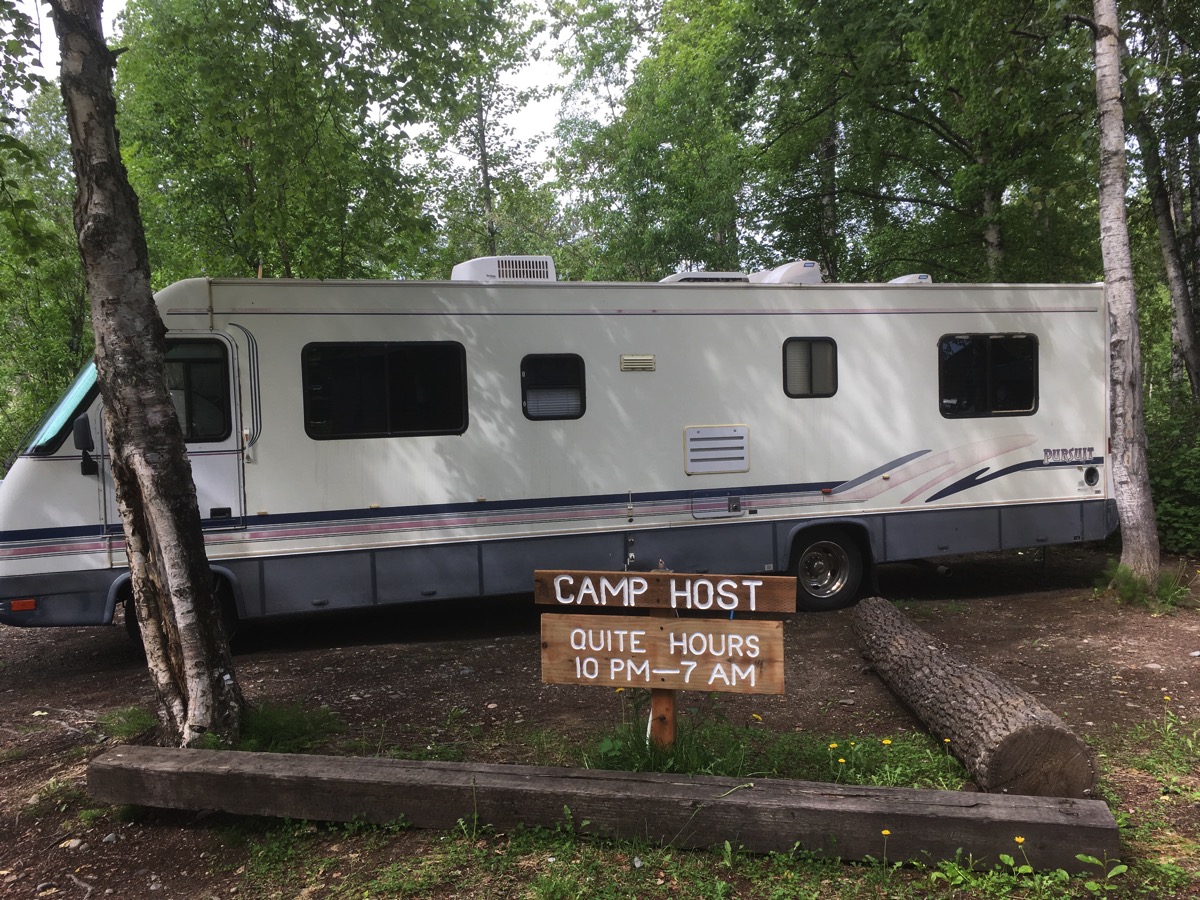 Our New Home as Camp Hosts in Talkeetna, AK… 05/14- 05/17